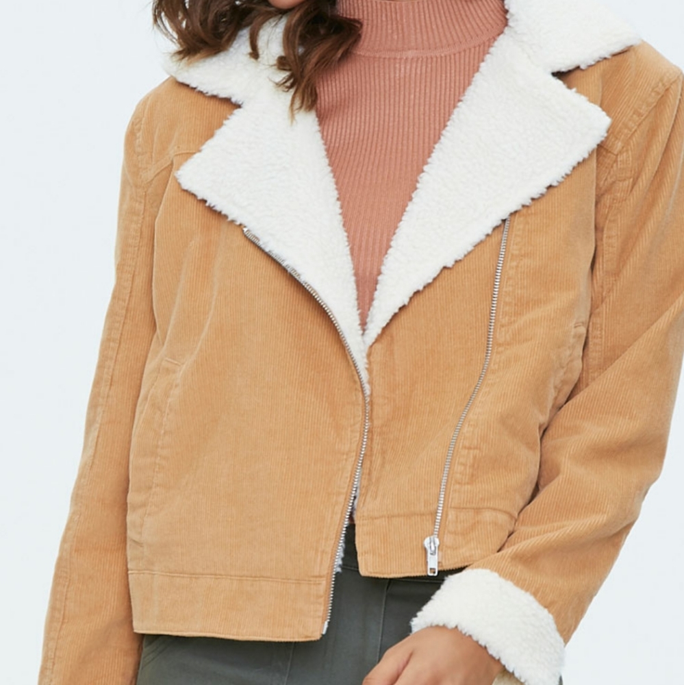 Corduroy cropped coat